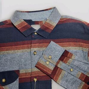 The Filmor Flannel Long‎ Sleeve Button Up Blue Paid